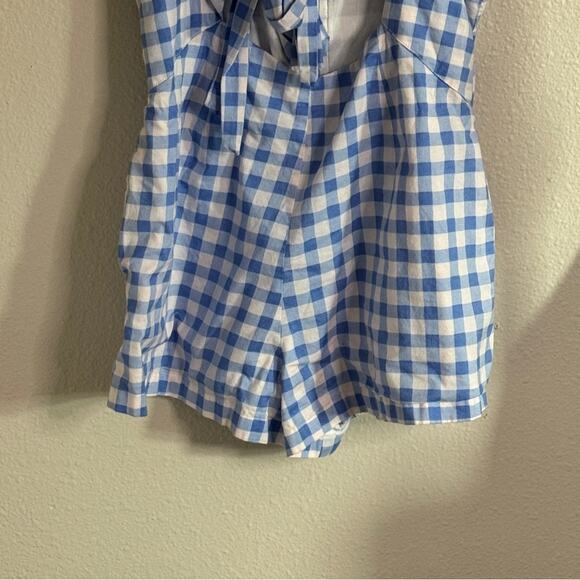 For Love and Lemons Dixie Gingham Bow Romper S - Picture 3 of 11